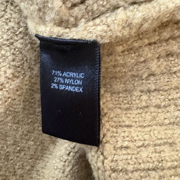 Tahari Brown Tan V-Neck Knit Pullover Long Sleeve Sweater Size Large Womens - Picture 6 of 7